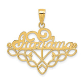 14k GRANDMA Birthstone Charm Holder Pendant